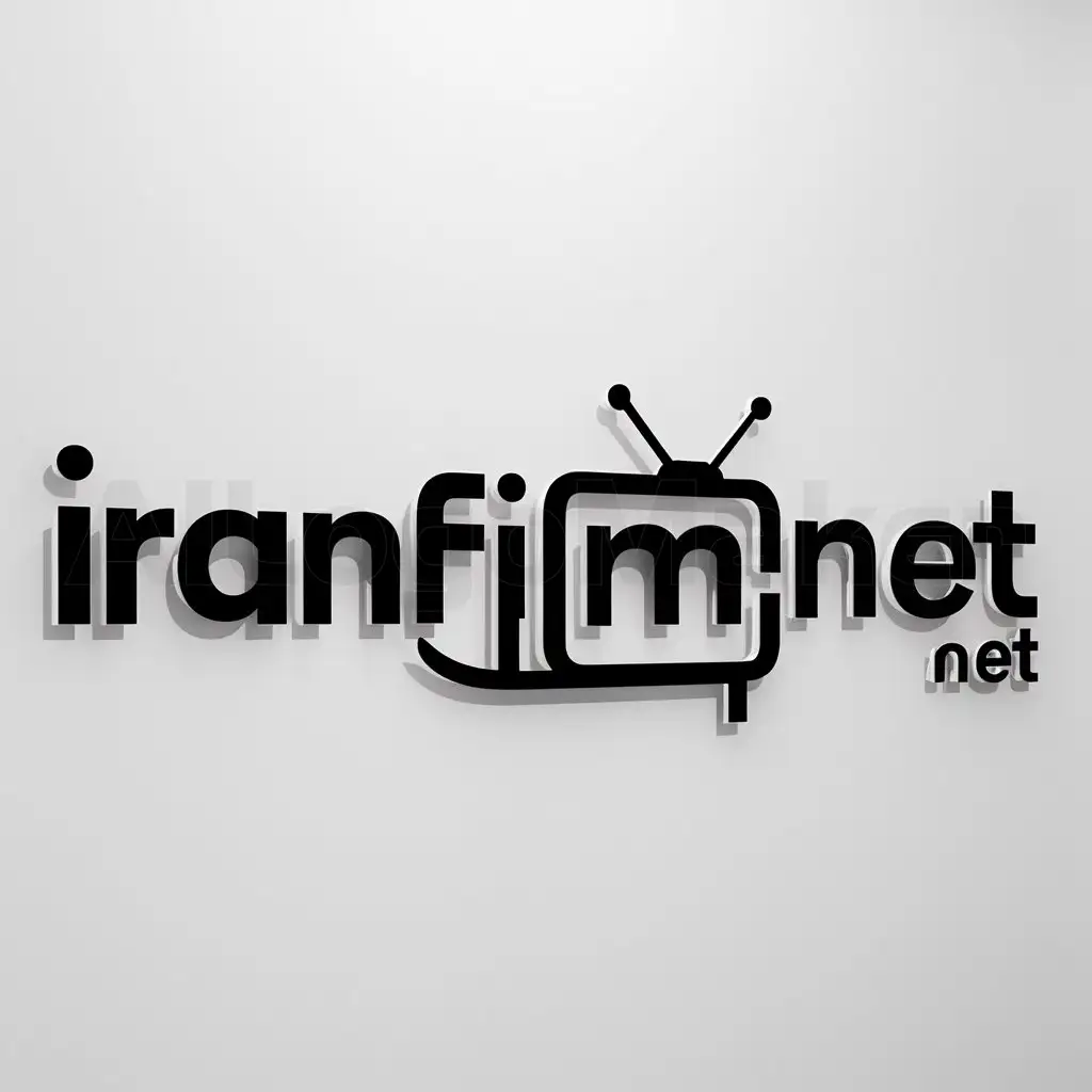 a logo design,with the text "IranFilm.net", main symbol:Movies and Series,Moderate,clear background