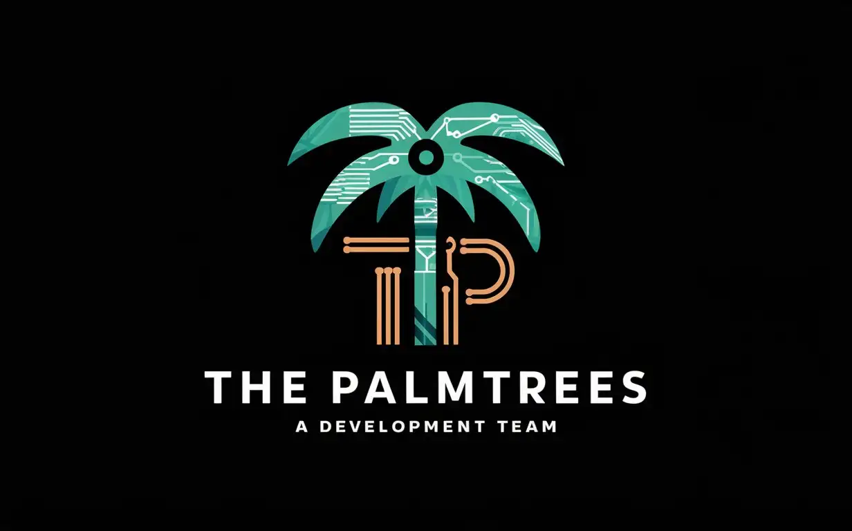 Logo for a development team called 'The Palmtrees'