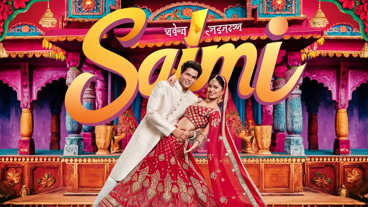 Create a Bollywood movie style poster with the title: "Sajni"