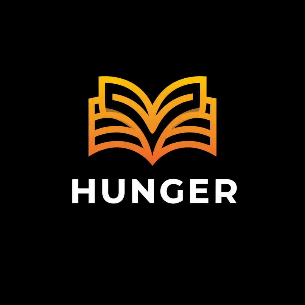 a logo design,with the text "HUNGER", main symbol:bible,complex,be used in Others industry,clear background