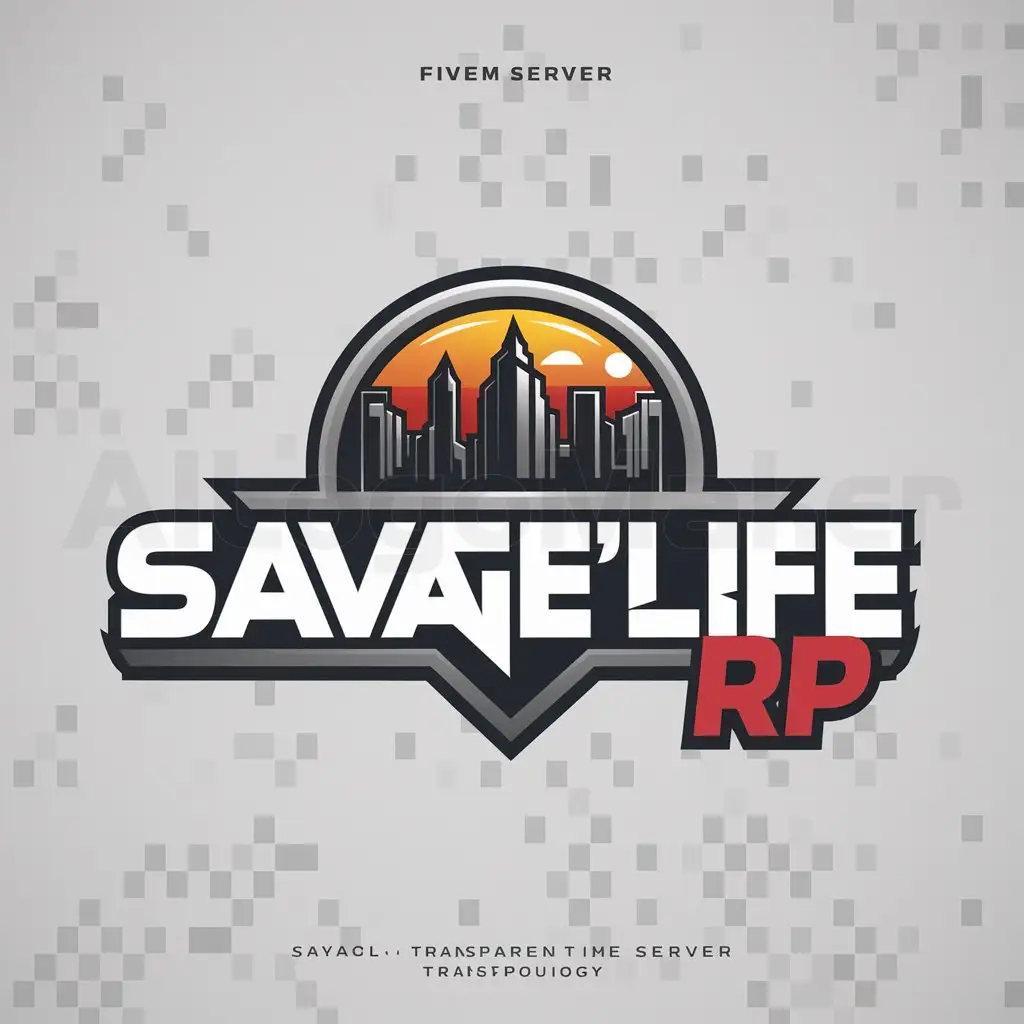 LOGO-Design-for-Savage-Life-RP-Urban-Skyline-with-TechInspired-Typography
