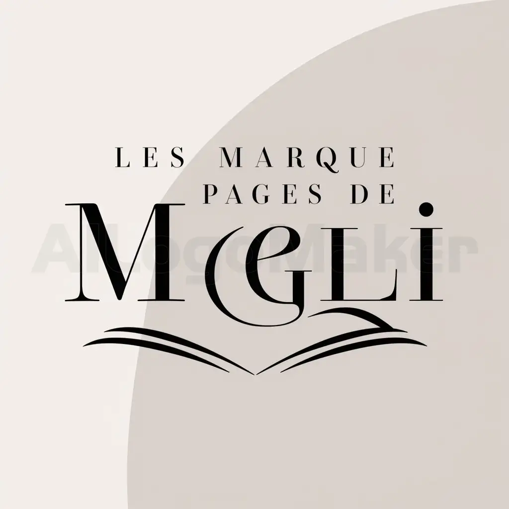 a logo design,with the text "Les marque pages de Méli", main symbol:Livre,Moderate,be used in Entertainment industry,clear background