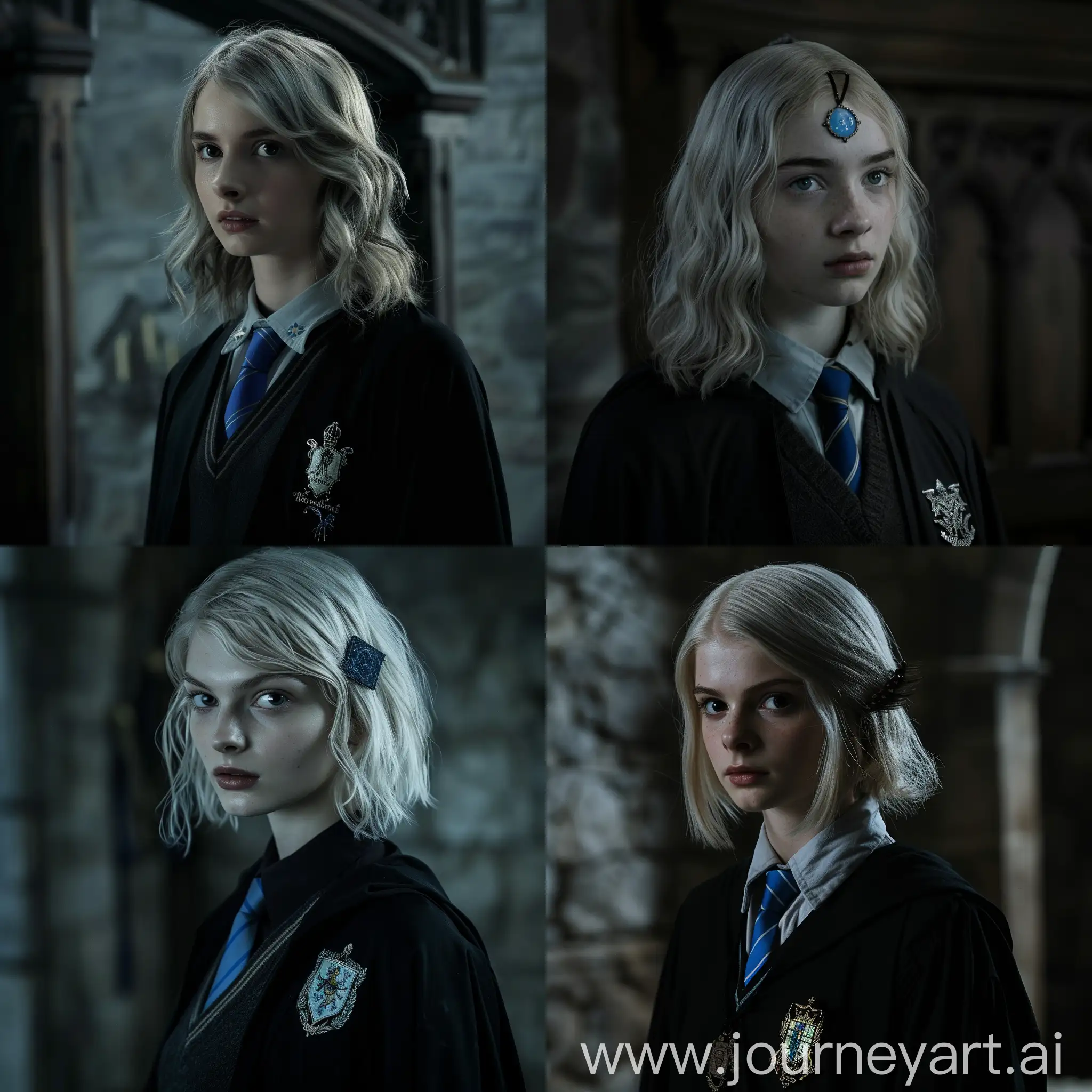 Cunning-Ravenclaw-Girl-in-Hogwarts-Uniform-with-Apathetic-Gaze
