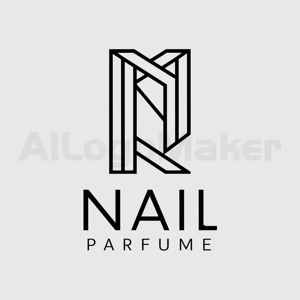 LOGO-Design-For-NAIL-Parfume-Elegant-and-Intricate-Nail-Symbol-on-Clear-Background