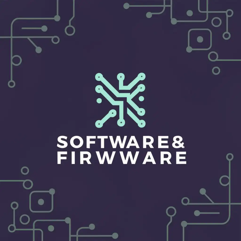 a logo design,with the text "Software & Firmware", main symbol:Software & Firmware,Moderate,be used in Technology industry,clear background
