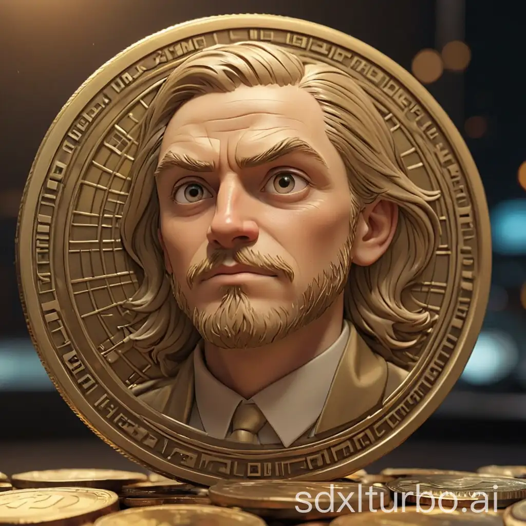 Digital-Currency-Meme-Coin-Logo-Concept