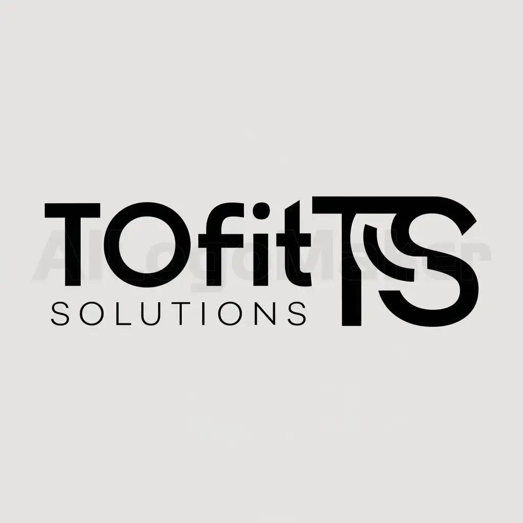 a logo design,with the text "Tofit Solutions", main symbol:TS,Moderate,clear background
