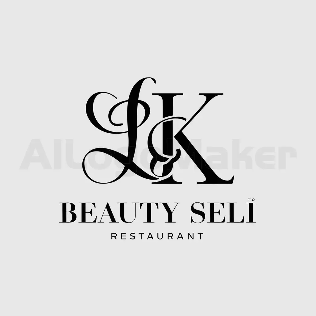 a logo design,with the text "Beauty Seli", main symbol:LK,complex,be used in Restaurant industry,clear background