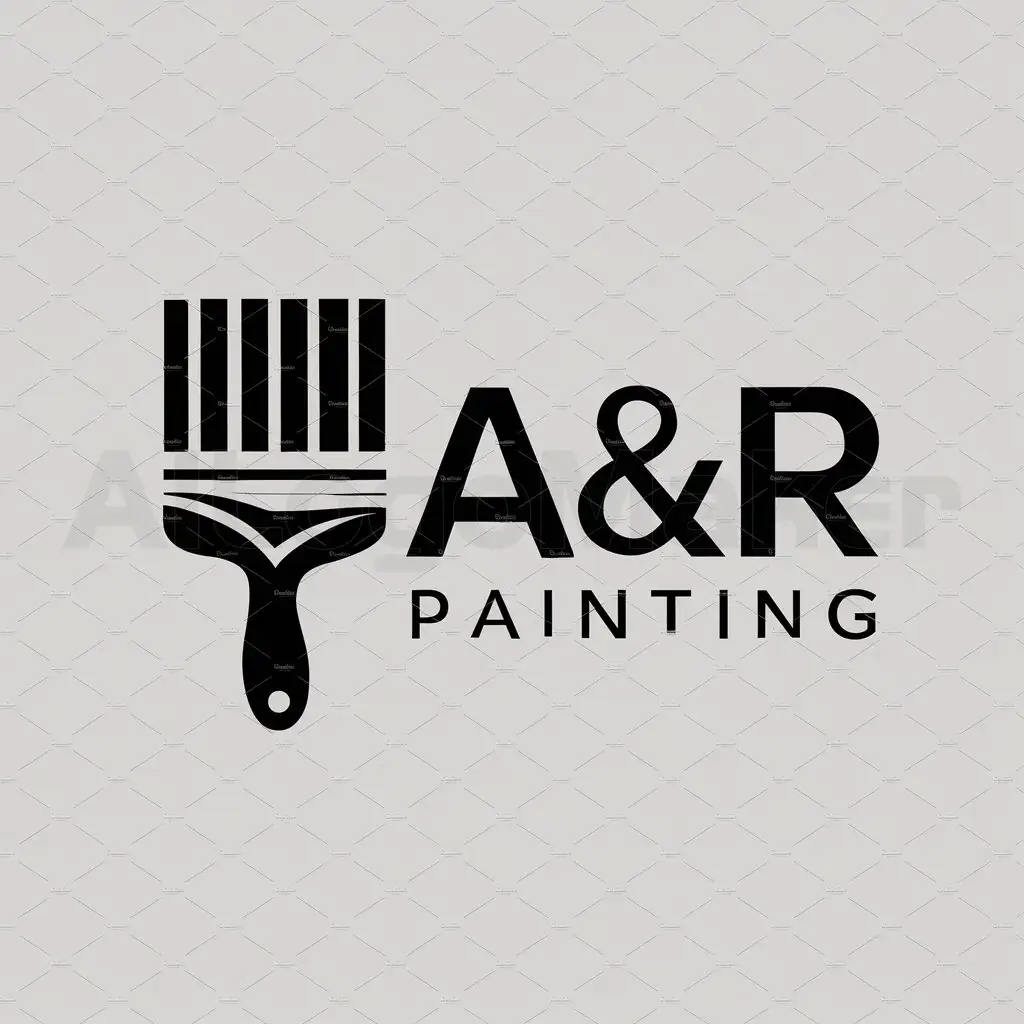a logo design,with the text "A&R Painting", main symbol:Paint brush,Moderate,be used in Construction industry,clear background