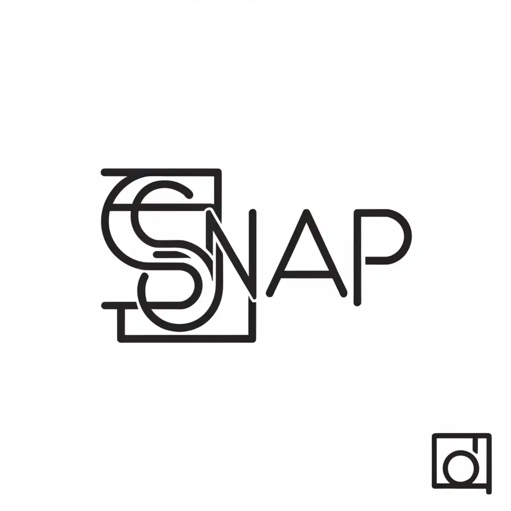 LOGO-Design-For-Snap-Minimalistic-Art-Gallery-Emblem-on-Clear-Background