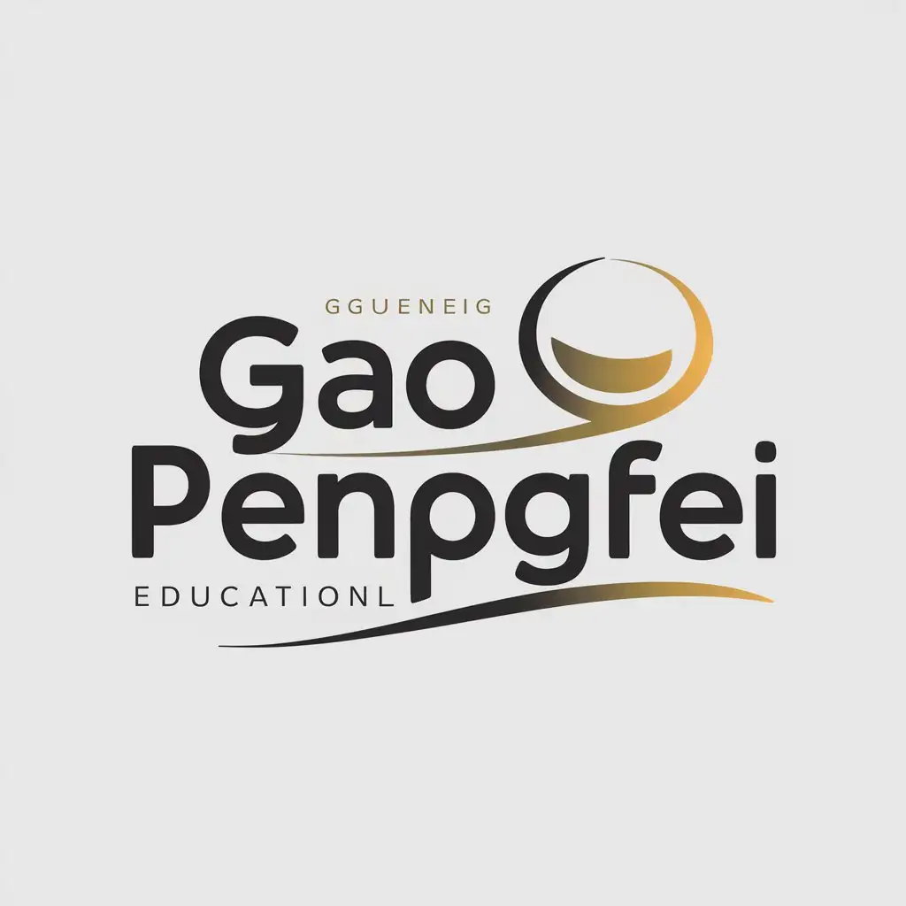 a logo design,with the text "Gao Pengfei", main symbol:gaopengfei,Moderate,be used in Education industry,clear background