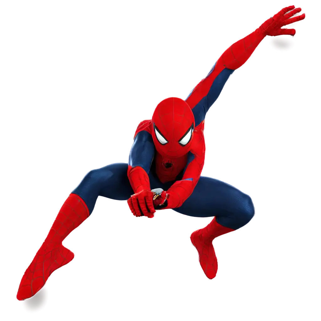 HighQuality-PNG-Image-of-Spiderman-Hanging-from-a-Web-Enhance-Your-Content-with-Stunning-Visuals