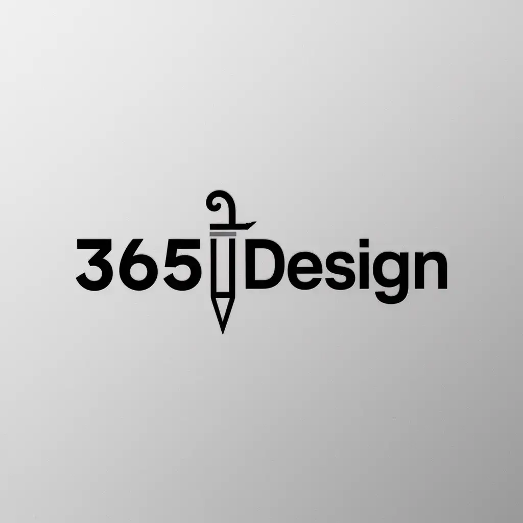 a logo design,with the text "365IDesign", main symbol:Design,Minimalistic,be used in Others industry,clear background