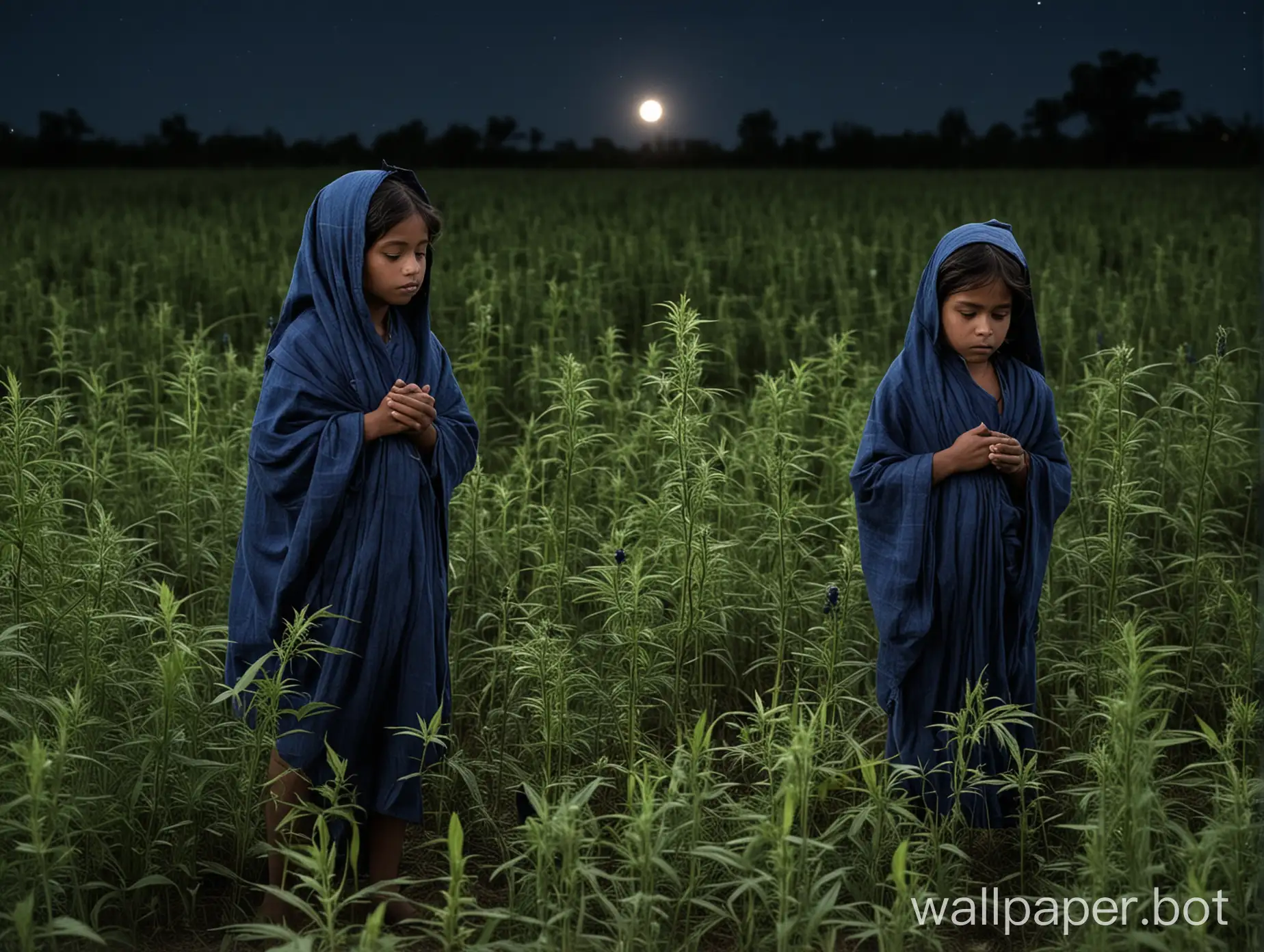 Moonlit-Scene-Children-Playing-in-Indigo-Fields