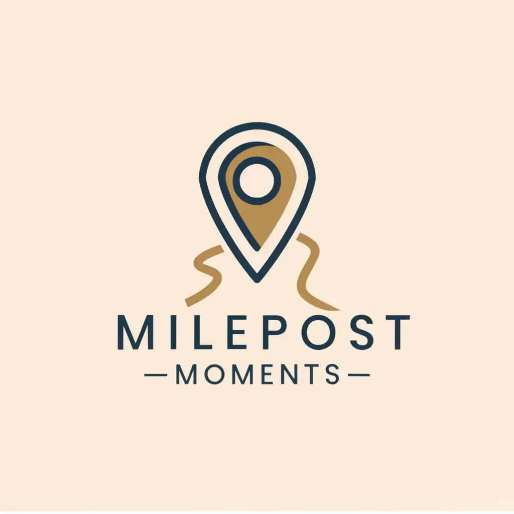 a logo design,with the text 'milepost moments', main symbol:map,Moderate, be used in Retail industry, clear background