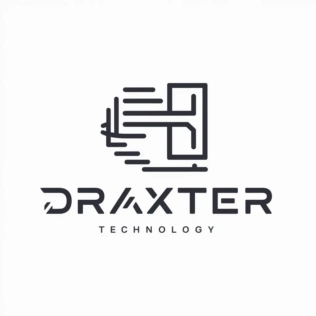 a logo design,with the text "Draxter", main symbol:ai computers,Moderate,be used in Technology industry,clear background