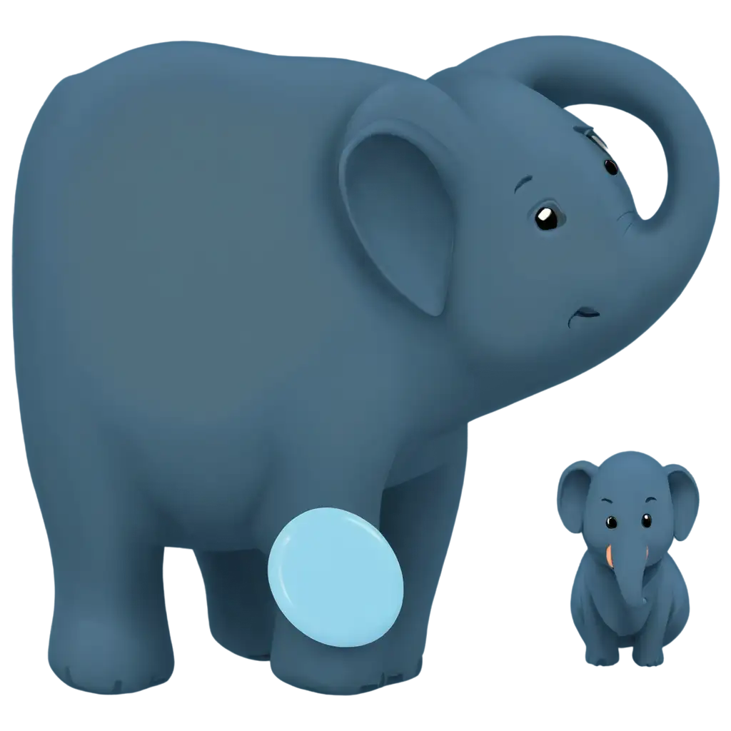  blue elephant emotions emoji