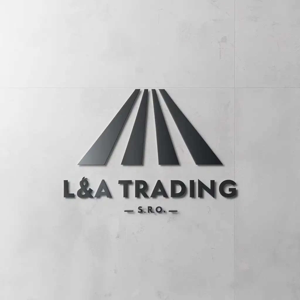 a logo design,with the text "L&A Trading s.r.o", main symbol:Hightway,Moderate,clear background