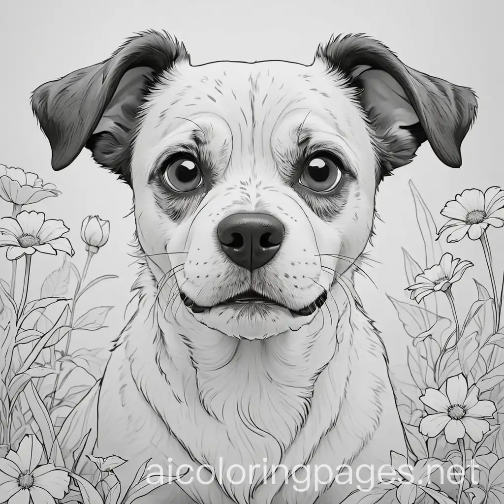 Dog-Coloring-Page-for-Kids-Simple-Line-Art-on-White-Background