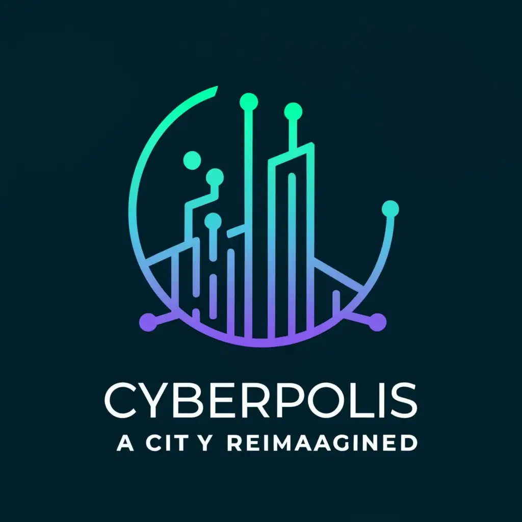 a logo design,with the text "Cyberpolis", main symbol:Cyberpolis: A City Reimagined
By combining "cyber" and "polis," we get a new word: Cyberpolis. Let's delve into its meaning, drawing on the etymology and terminology of its two components:
Etymology:
•    Cyber: As discussed earlier, "cyber" stems from the Greek "kubernētēs" (κυβερνήτης) meaning "steersman" or "pilot," and is linked to the concept of control. In the modern context, it signifies anything related to the internet, digital technology, or computer systems.
•    Polis: This word has its roots in Ancient Greece, meaning "city-state." It encompassed the physical city, its citizens, and the government.
Combining the Essence:
•    Cyberpolis literally translates to "pilot city" or "controlled city." However, it goes beyond a mere physical space. It envisions a city where information and communication technologies play a central role in governance, infrastructure, and the lives of its citizens.
Terminology of Cyberpolis:
•    A Smart City Powered by Technology: A cyberpolis leverages technology for efficient management of resources, services, and citizen well-being. Imagine a city that uses real-time data to optimize traffic flow, energy consumption, and waste management.
•    A Networked Community: A cyberpolis fosters a connected society where citizens can engage with their government, access services, and participate in decision-making processes through digital platforms.
•    Potential Challenges: The concept of a cyberpolis also raises concerns about privacy, security, and the potential for social inequalities to widen in a technology-driven society.
Cyberpolis: A Work in Progress
The concept of a cyberpolis is still evolving. While some cities are already implementing elements of this vision, it's important to consider the social, ethical, and technological implications.
,Minimalistic,be used in Religious industry,clear background