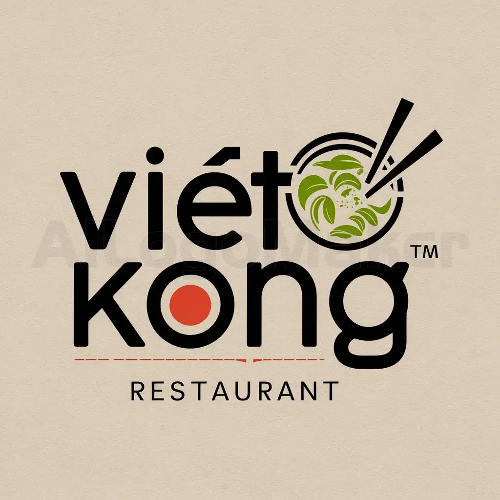 LOGO-Design-For-Viet-Kong-Authentic-Vietnamese-Cuisine-Emblem-with-Pho-Bo-Soup-and-Chopsticks