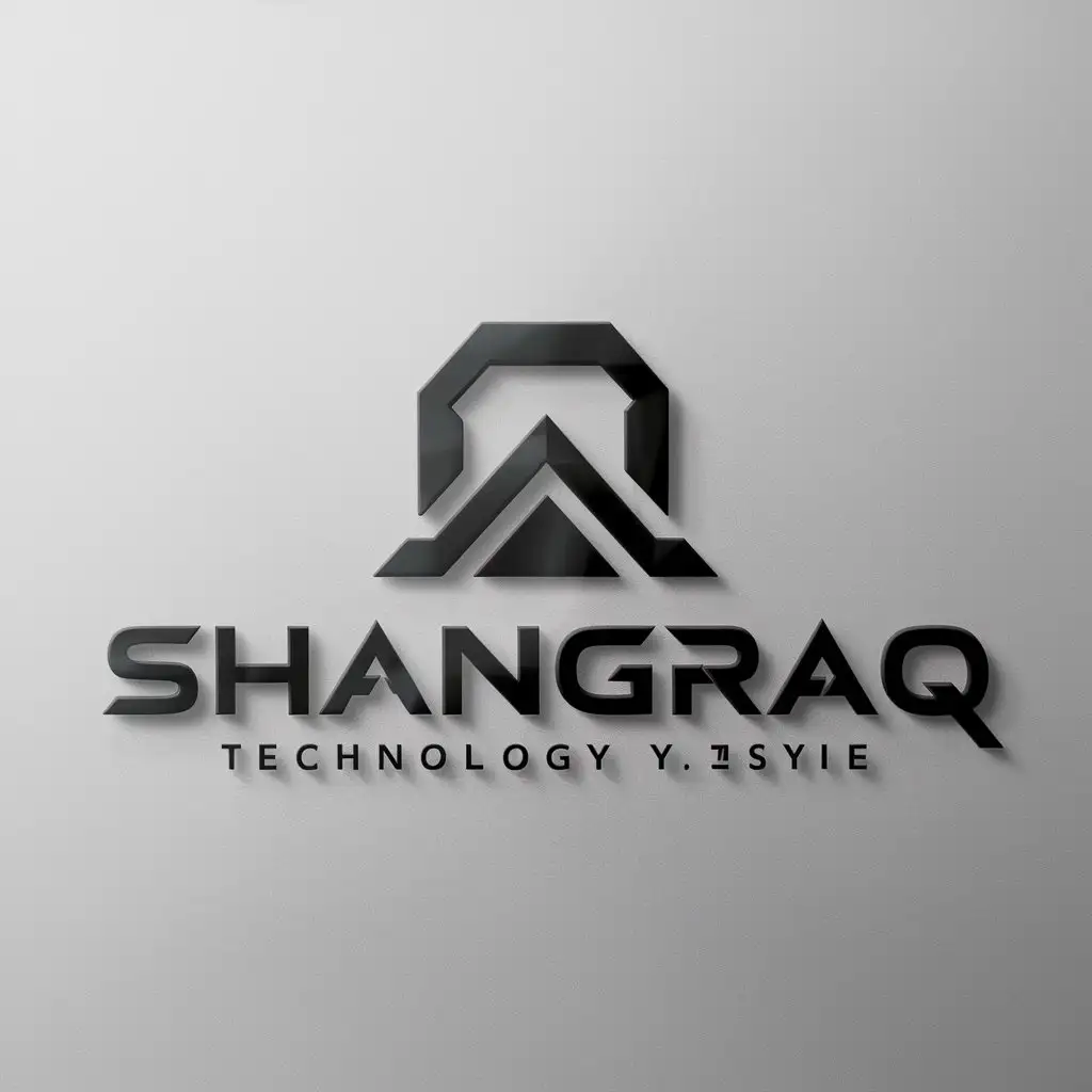 a logo design,with the text "shangraq", main symbol:shangraq,Moderate,be used in Technology industry,clear background