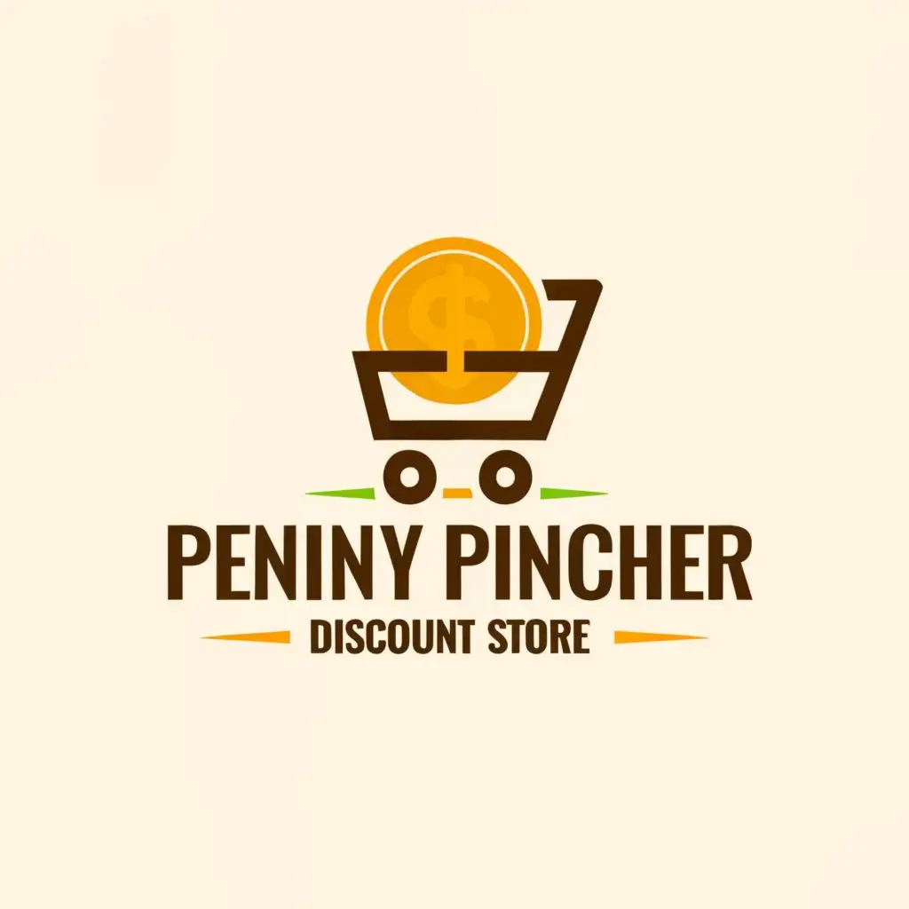 a logo design,with the text "Penny pincher discount store", main symbol:discount store,Moderate,clear background