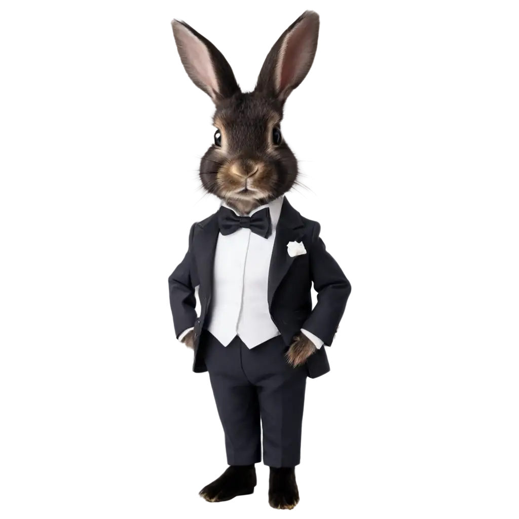 Rabbit with a tux