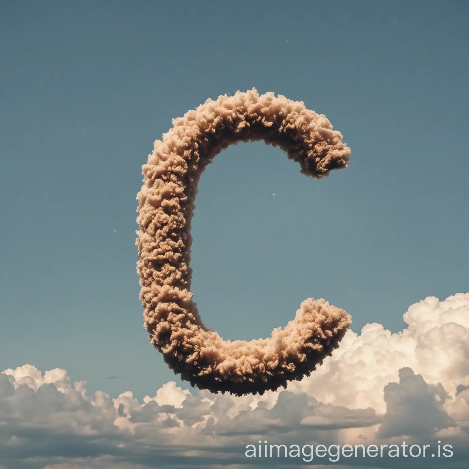 

letter  C small in the sky