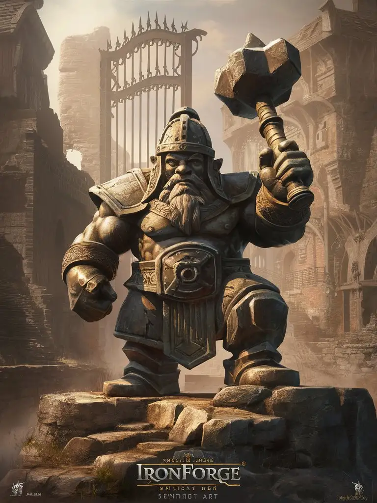 Ancient Ruins Sentinel Statue Dwarf City Guard