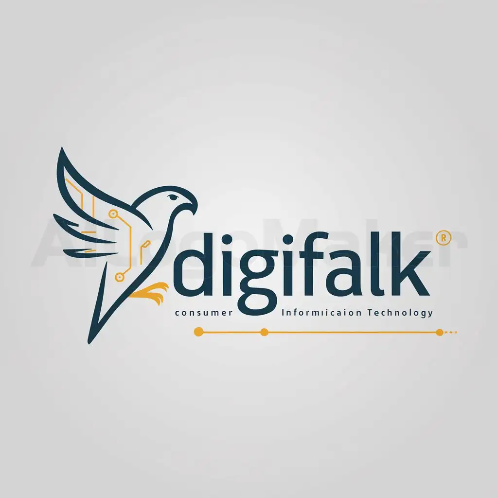 LOGO-Design-For-DigiFalk-Modern-Falcon-Emblem-in-Dark-Blue-and-Accent-Color-with-Subtle-Tech-Elements
