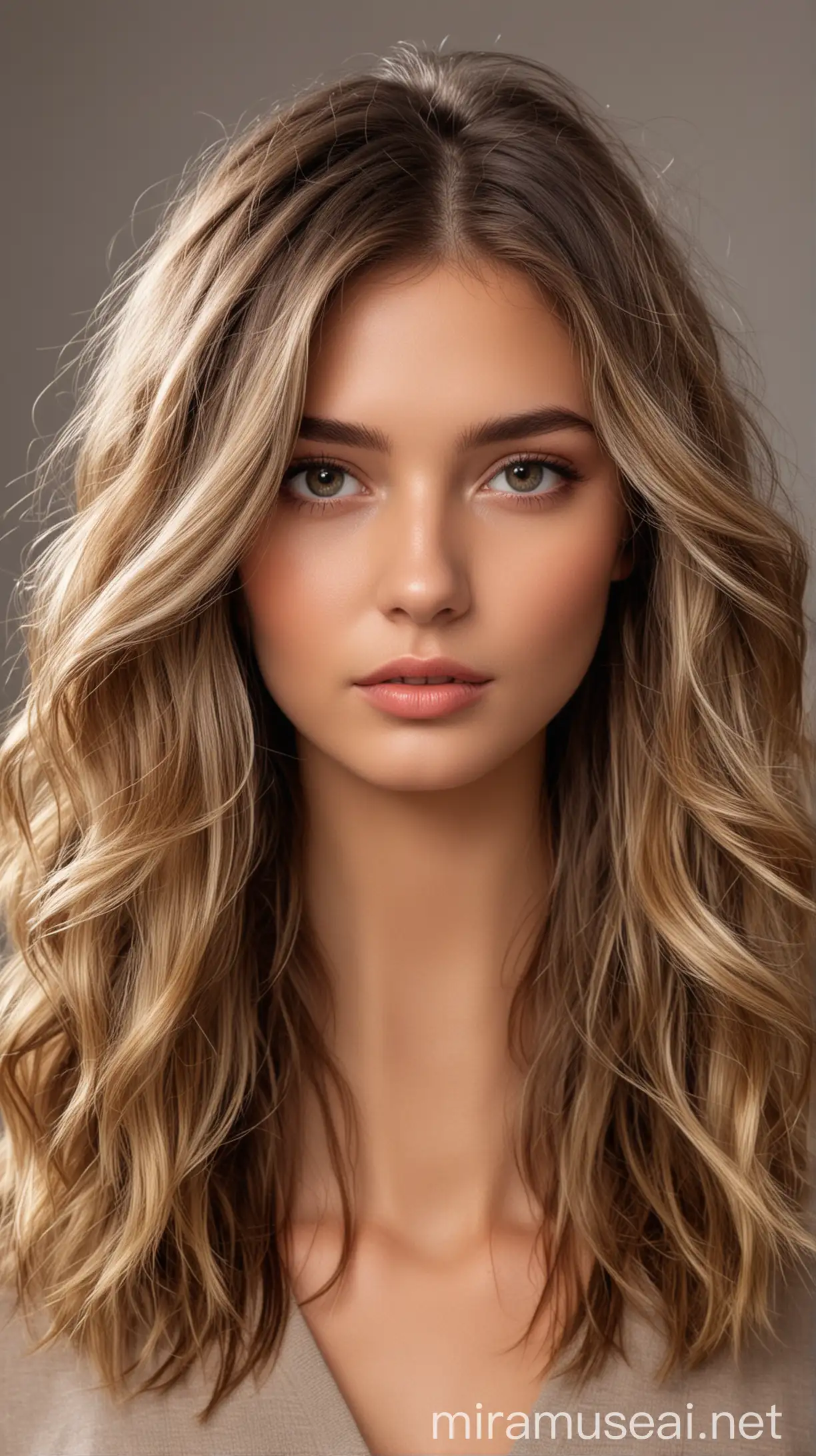 Spectacular model with balayage hair