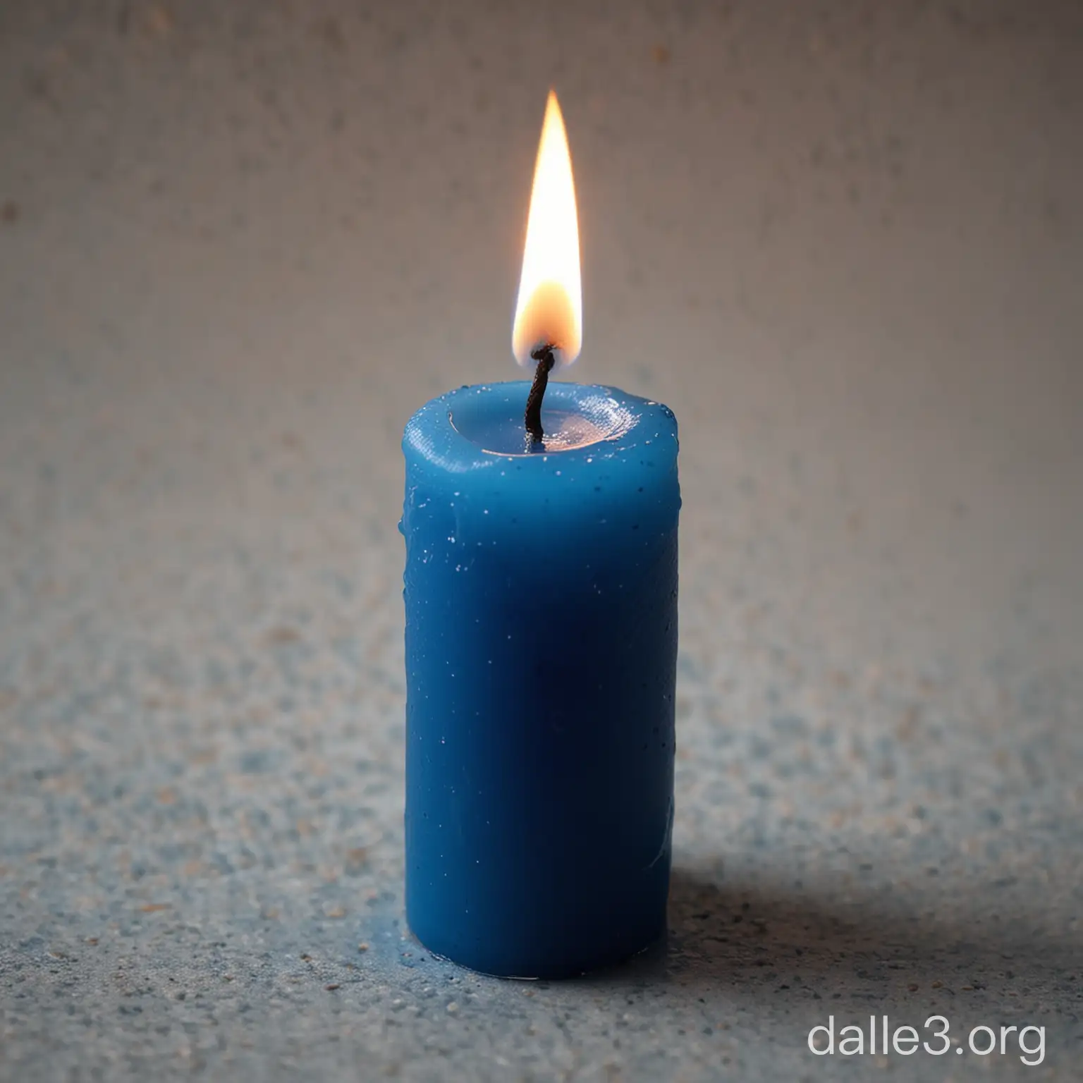 blue candle burning