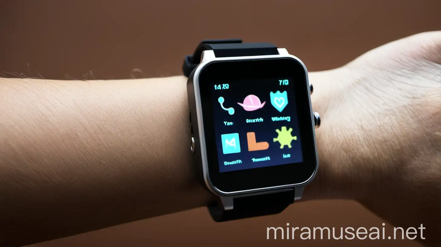 Stylish Smartwatch on Elegant Wrist Modern Wearable Technology