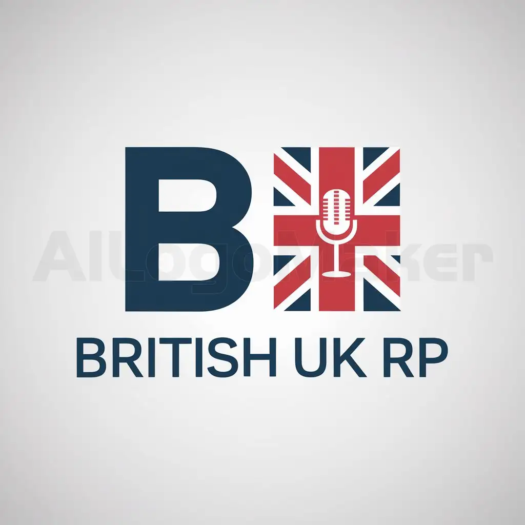 a logo design,with the text "British UK RP", main symbol:British UK RP,Moderate,be used in Others industry,clear background