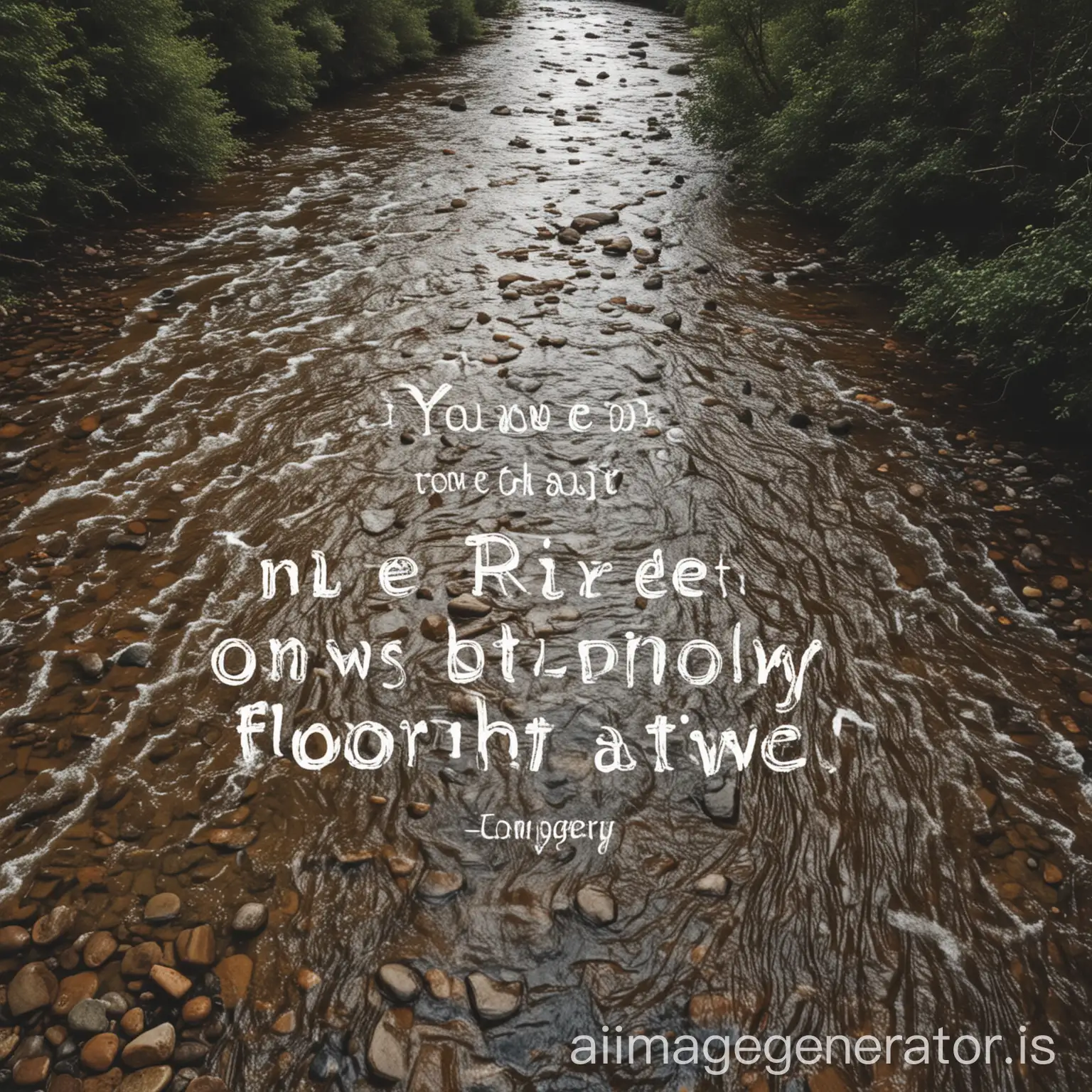 you are on a river that is flowing away