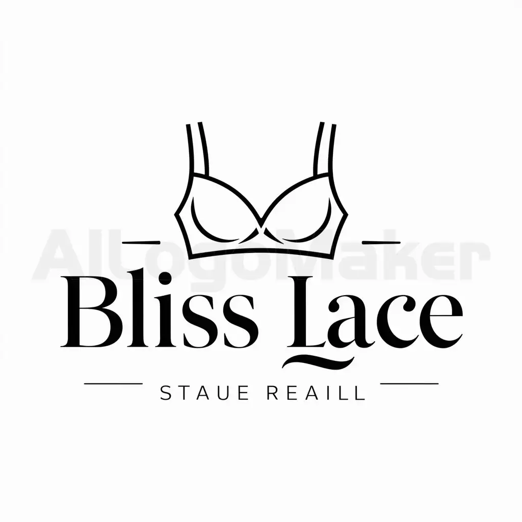 a logo design,with the text "Bliss Lace", main symbol:brassiere,Moderate,be used in Retail industry,clear background