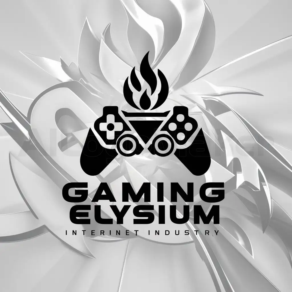a logo design,with the text "GaMing witH ElYsiUm", main symbol:Gaming,complex,be used in Internet industry,clear background
