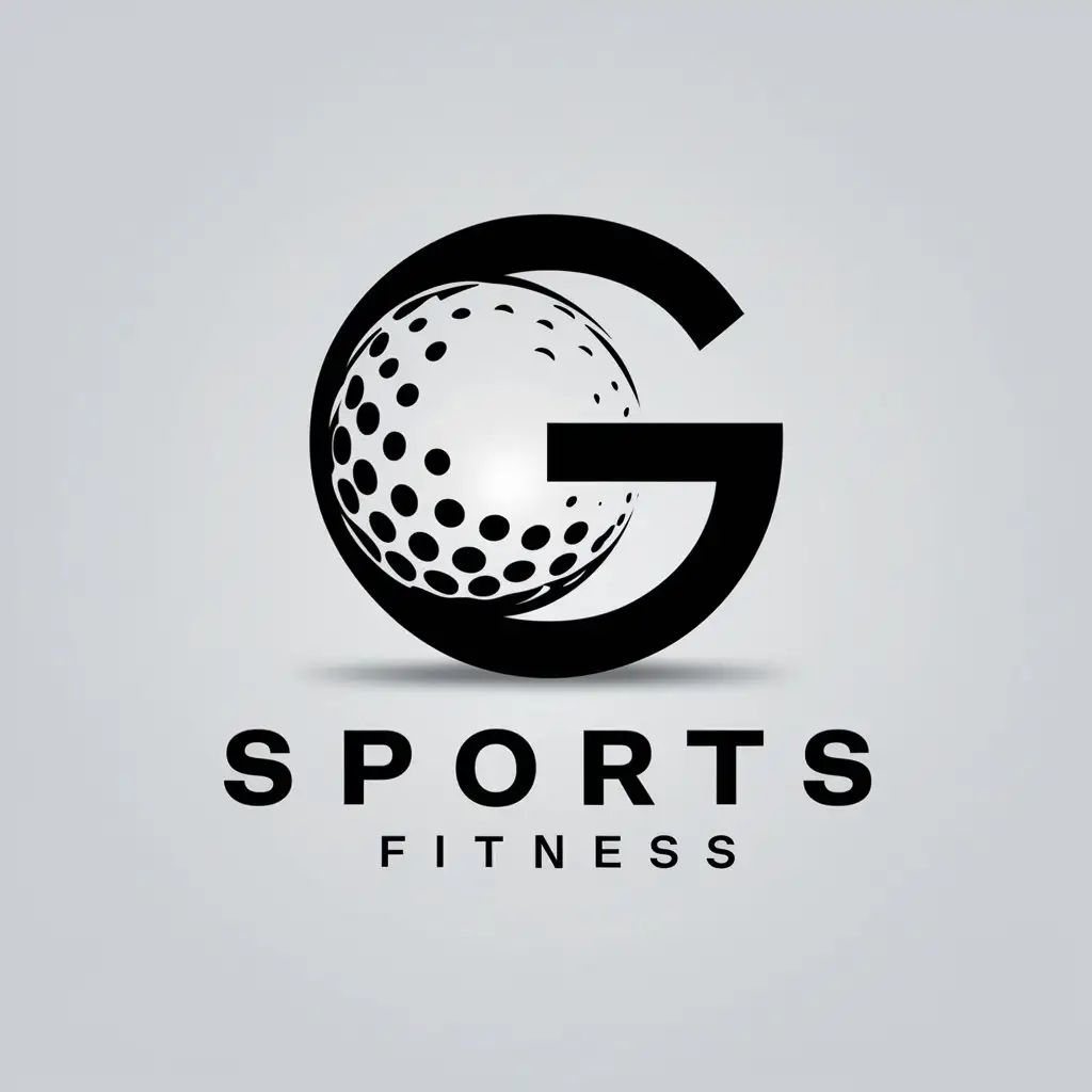 a logo design,with the text "G", main symbol:golf ball,Moderate,be used in Sports Fitness industry,clear background