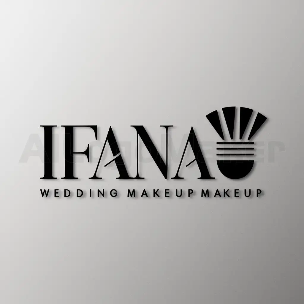 a logo design,with the text "IFANA", main symbol:WEDDING MAKEUP,Moderate,clear background