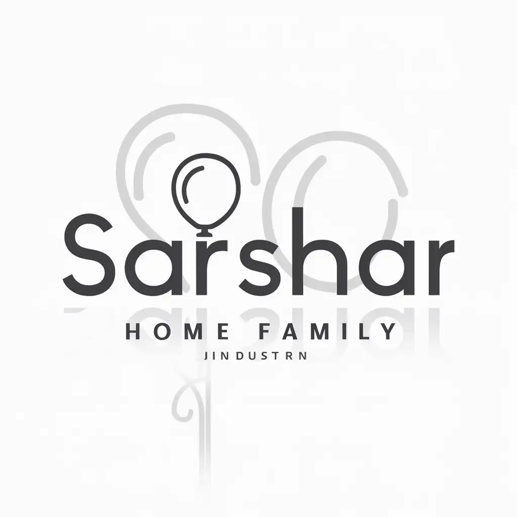 a logo design,with the text "SARSHAR", main symbol:balloon,Minimalistic,be used in Home Family industry,clear background