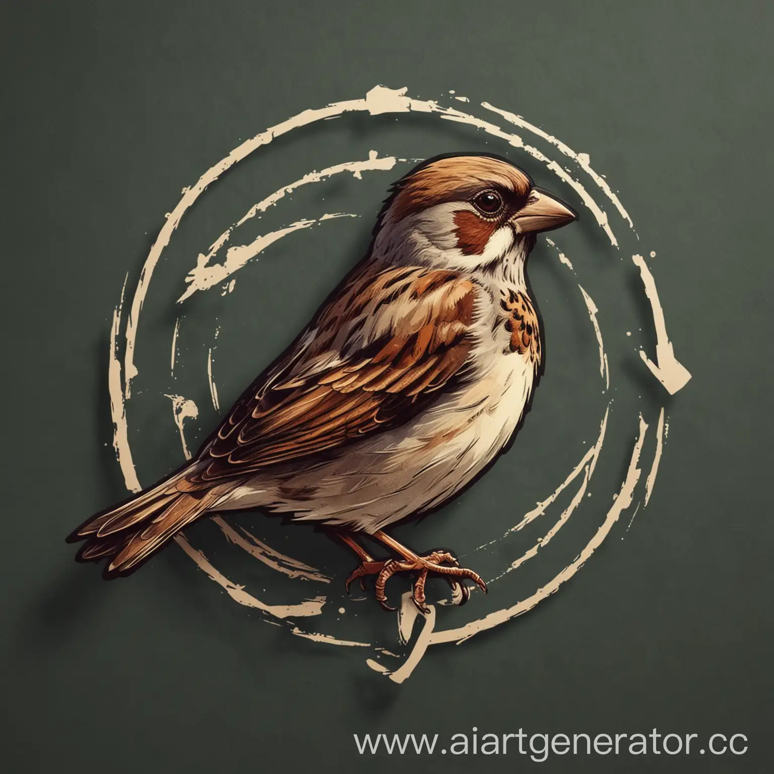 The sparrow in the logo.