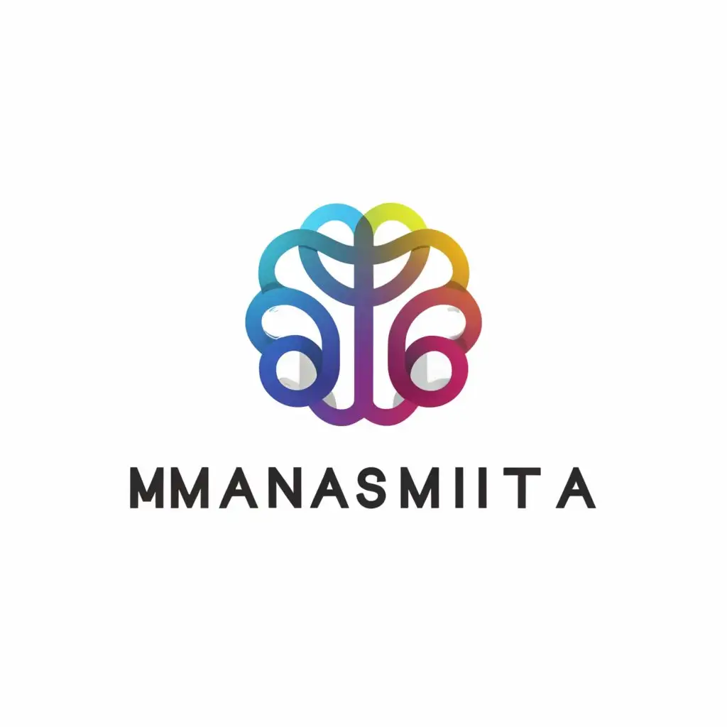 a logo design,with the text "MANASMITA", main symbol:mind & heart,Minimalistic,be used in Medical Dental industry,clear background