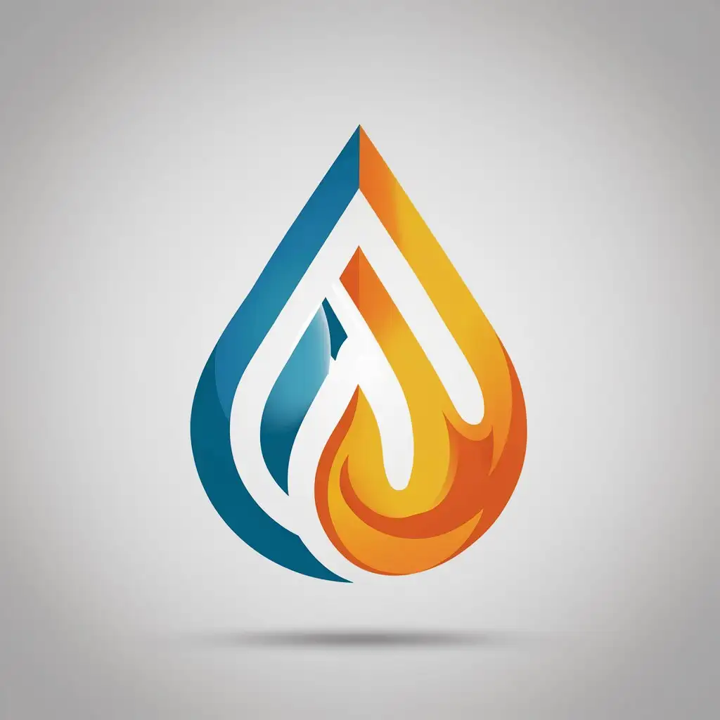 Modern and Minimalist Disk Agua e Gas Logo Design