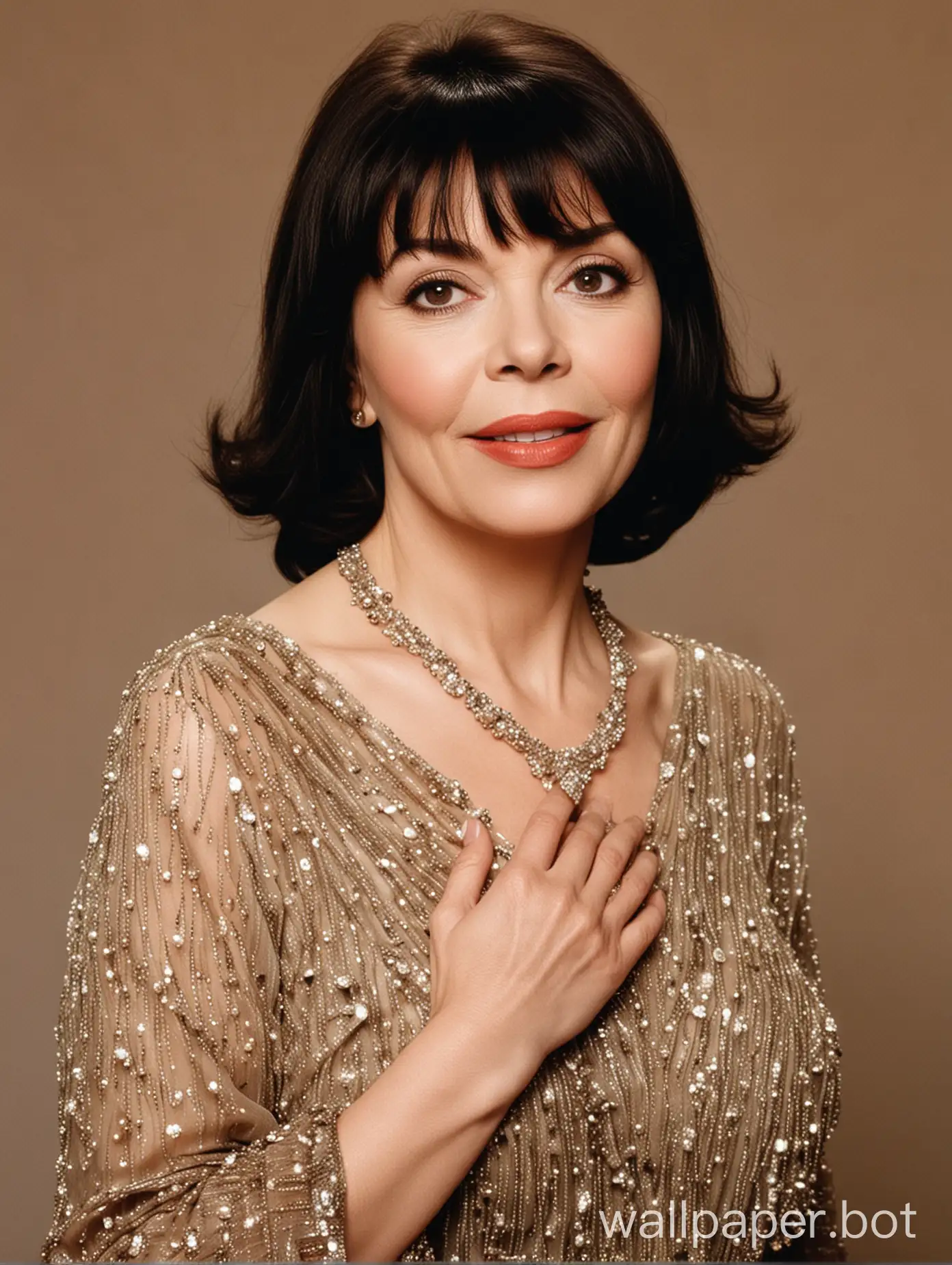 Mireille Mathieu is a magnificent singer on the stage of life under the dazzling rays of fame