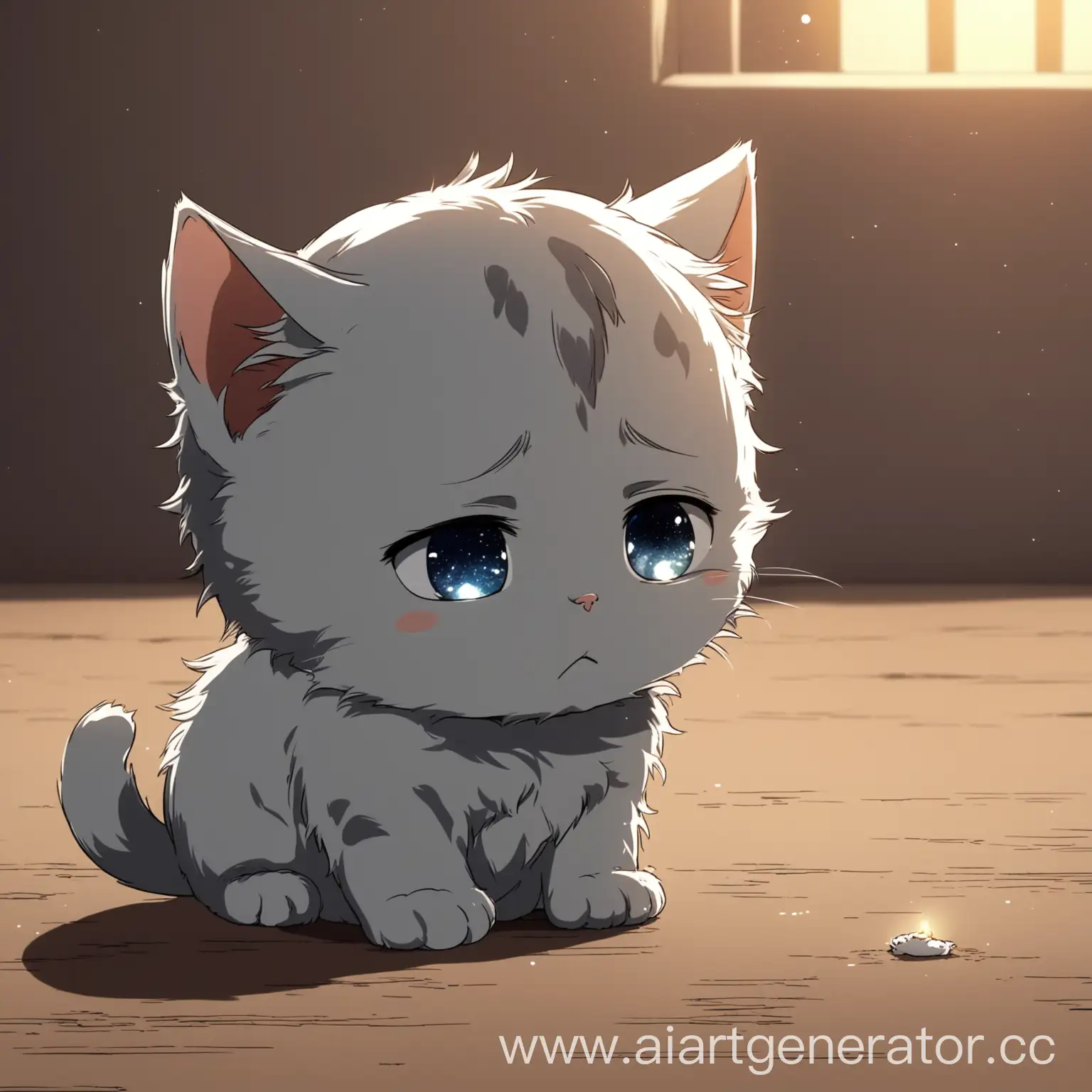 маленький котенок, его история,грусный, аниме,мультик
