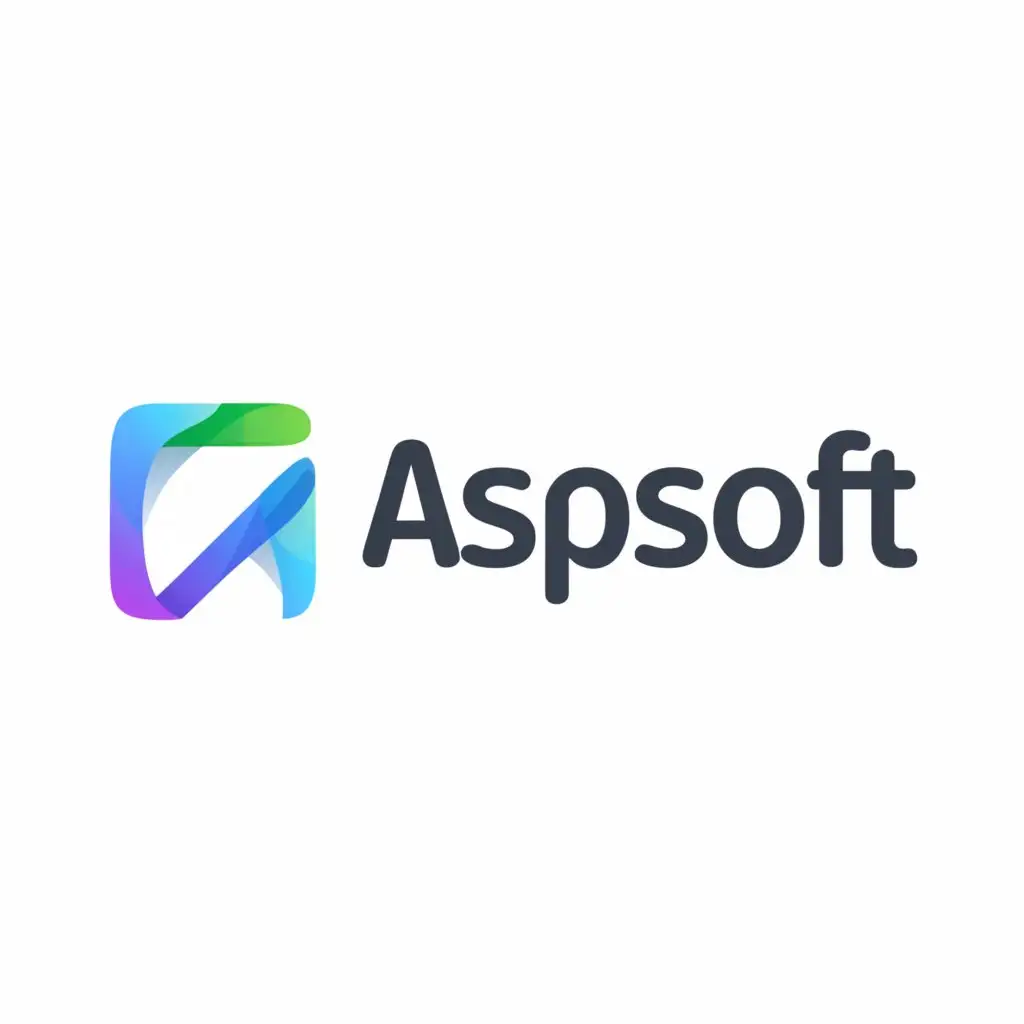 a logo design,with the text "aspsoft", main symbol:app,Minimalistic,be used in Internet industry,clear background