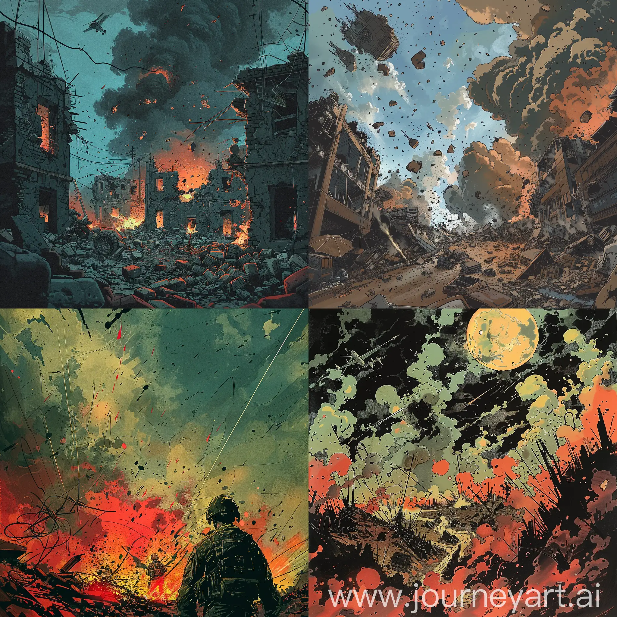 Abstract-Modern-Warfare-Battle-Aftermath-in-Comics-Style