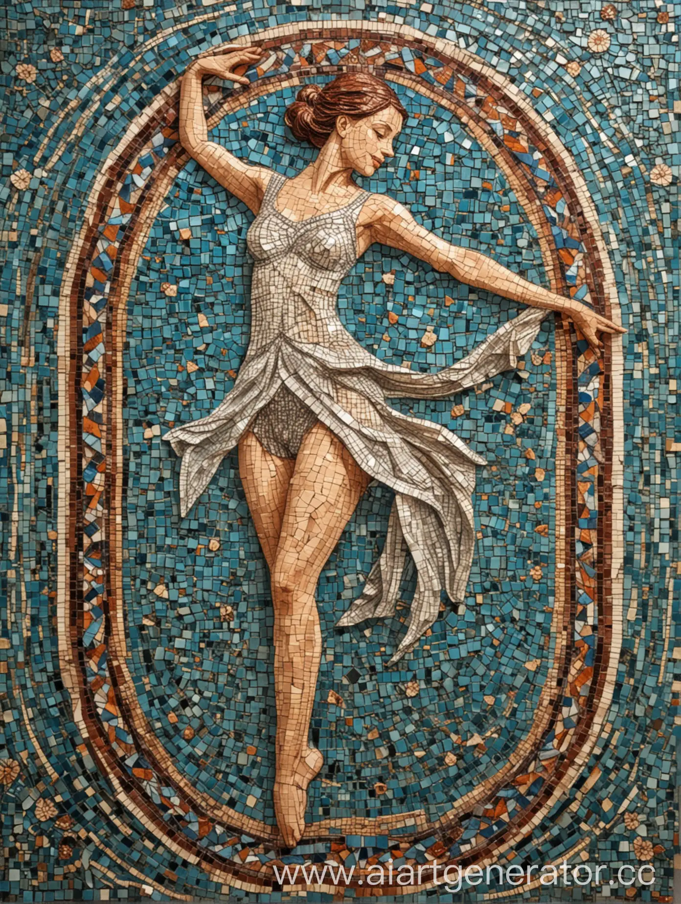 фигура танцора мозаичное панно