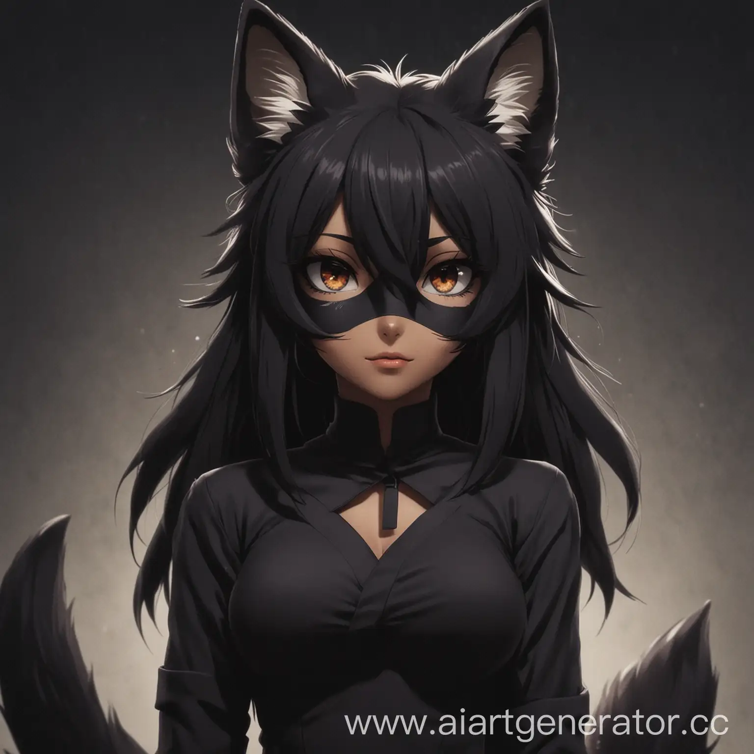 Elegant-Black-Fox-in-Anime-Style
